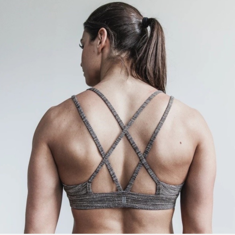 NWT NOBULL Women’s High-Neck Sports Bra - XS - Cafe Melange (Brown)